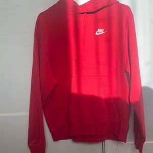 red nike hoodie